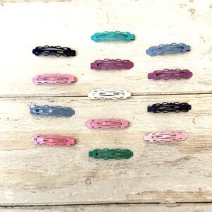 Girls Metal Hair Clips Accessories Super Cute Bundle Lot Set Assorted Colors